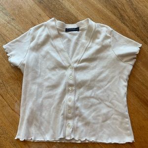 Brandy Melville v-neck button up top